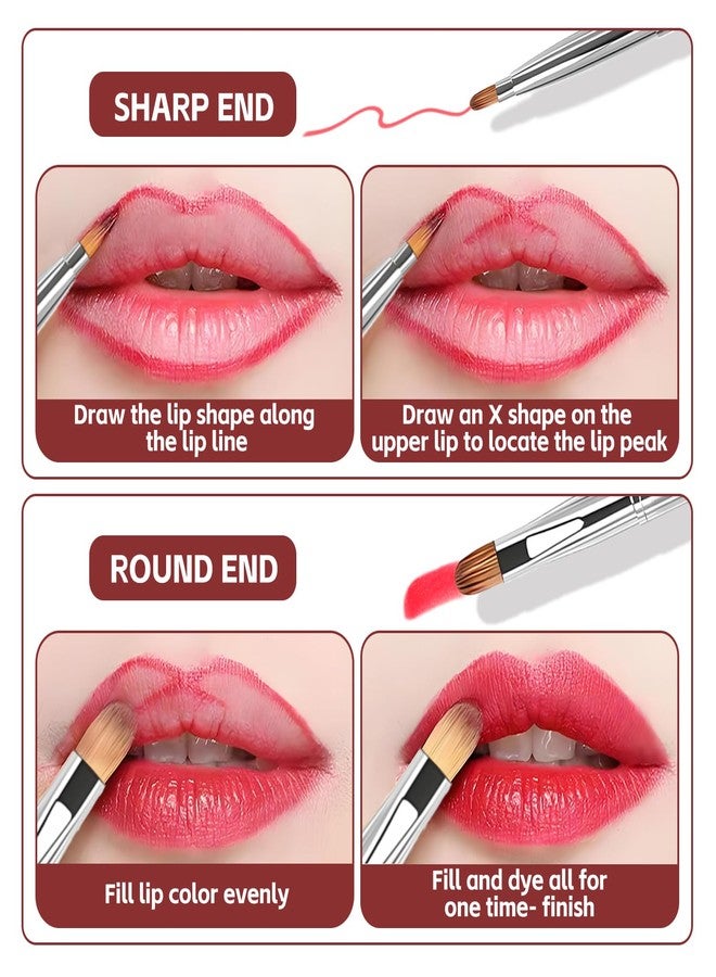 uadbau Silver Dual Ended Retractable Lip Brush – Portable Lip Brush for Lipstick & Lip Gloss, Eyeshadow Applicator, Travel-Friendly Makeup Brush, Includes Lid, Great Gift for Makeup Lovers - Image 5